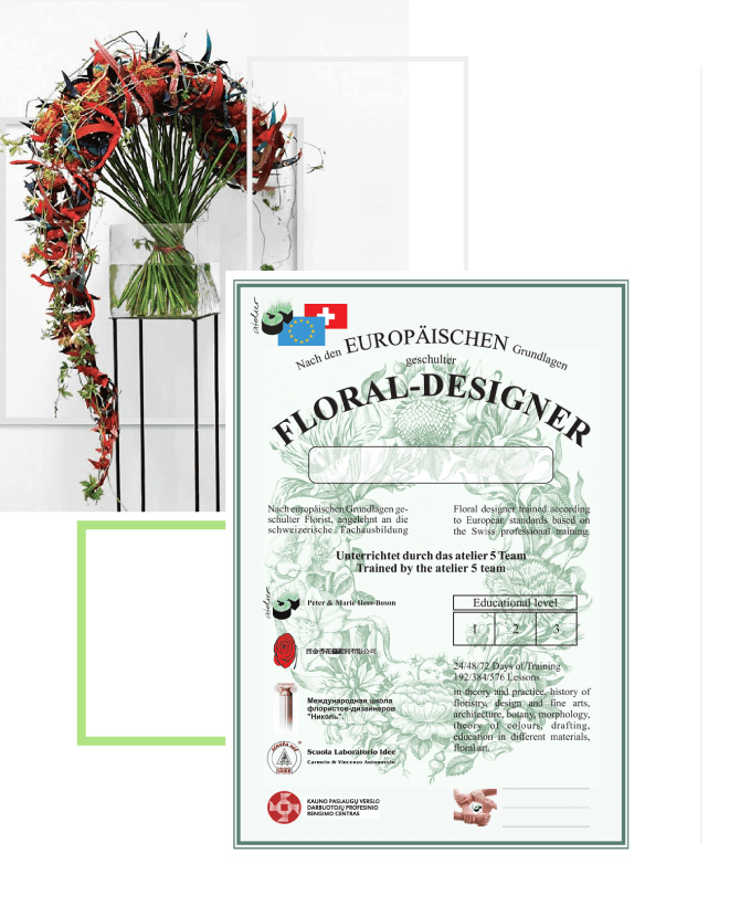 Floral Designer Scuola internazionale in 72 giorni