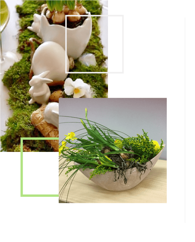 Floral compositions for Easter