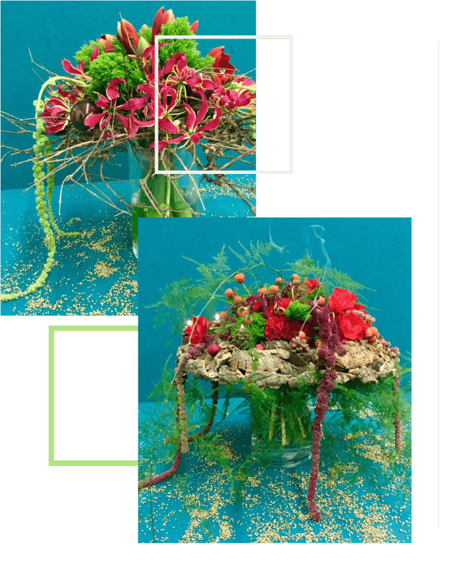 Floral composition for Christmas